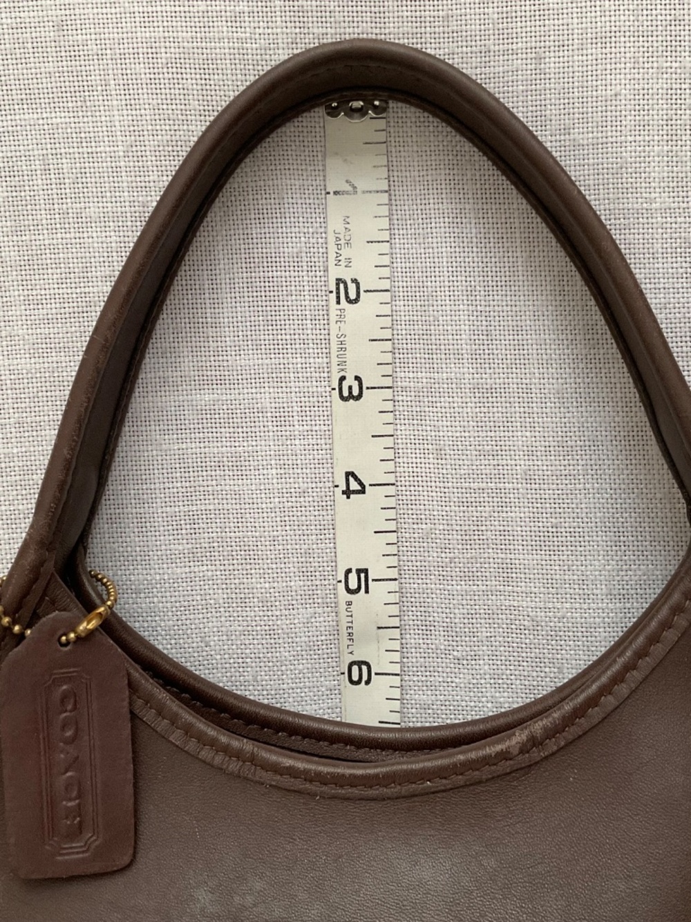 Coach Vintage JOG-9027 Mini Ergo Hobo Satchel Brown Leather Bag Made in USA - Picture 7 of 16